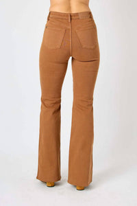 Judy Blue - High Waist Tummy Control Garment Dyed Flare Jeans
