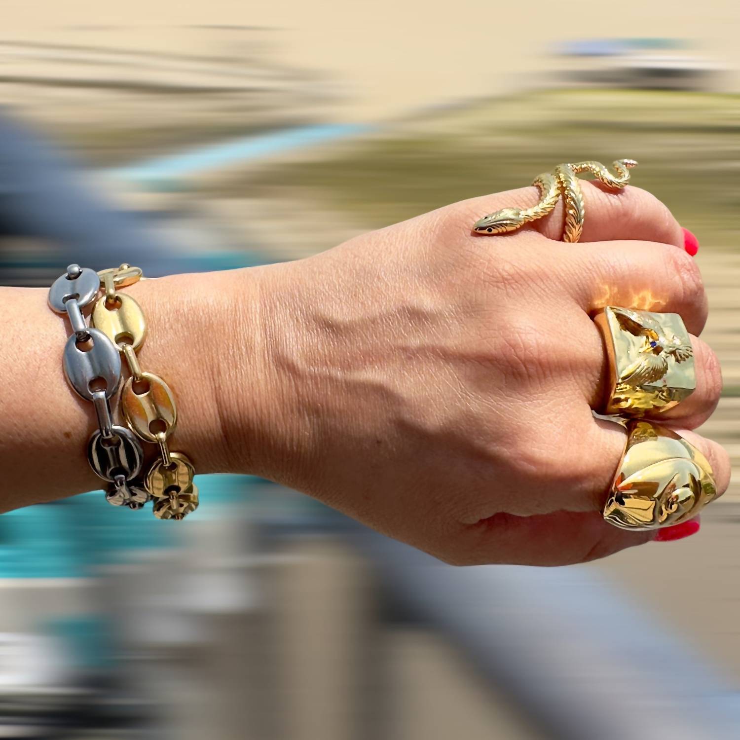 Jagged Halo Jewelry - Women's Mariner Link Bracelet