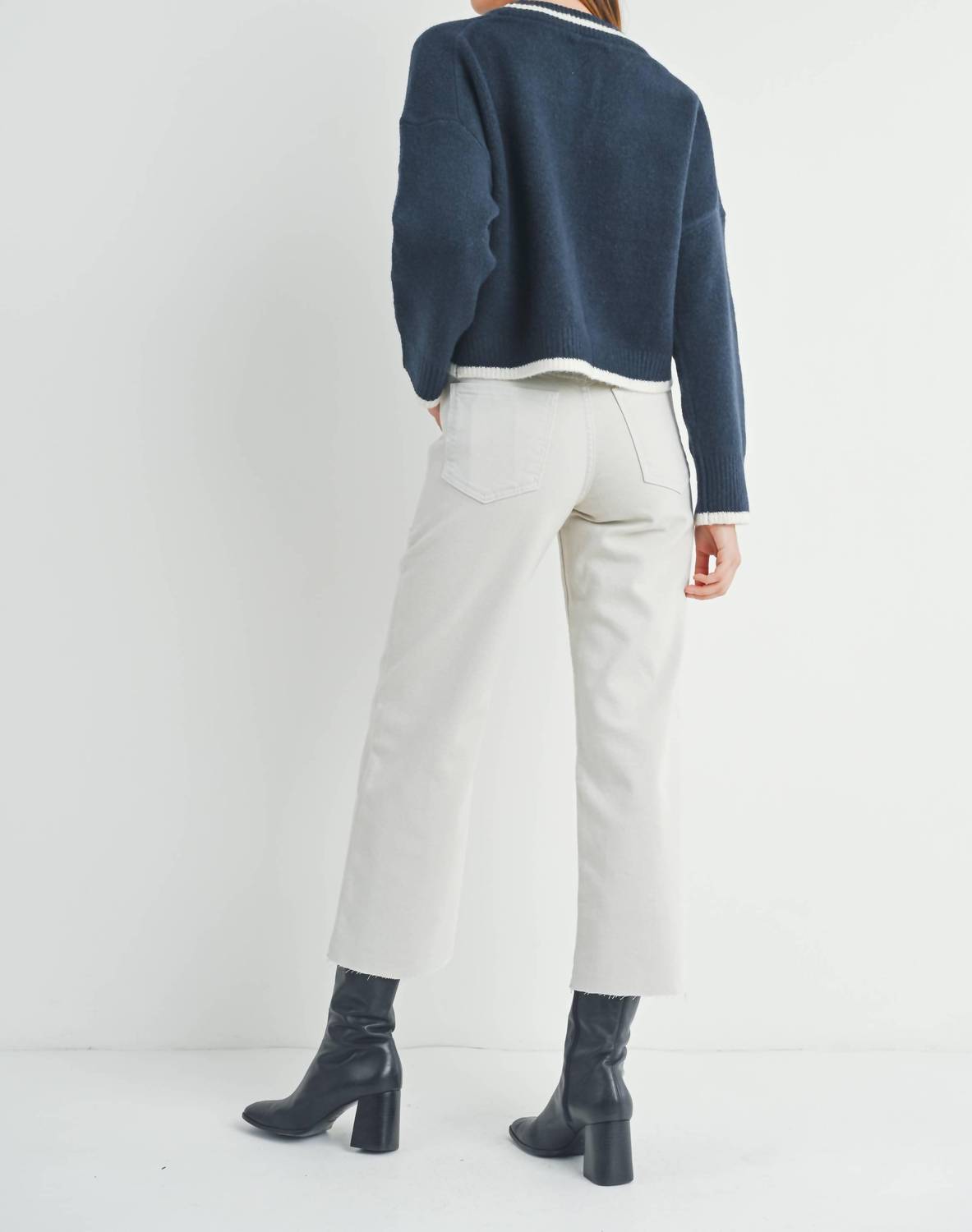 Just Black Denim - Nautical Wide Leg Jeans