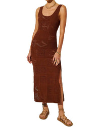 Kivari - Clementine Knit Midi Tank Dress With Side Slit