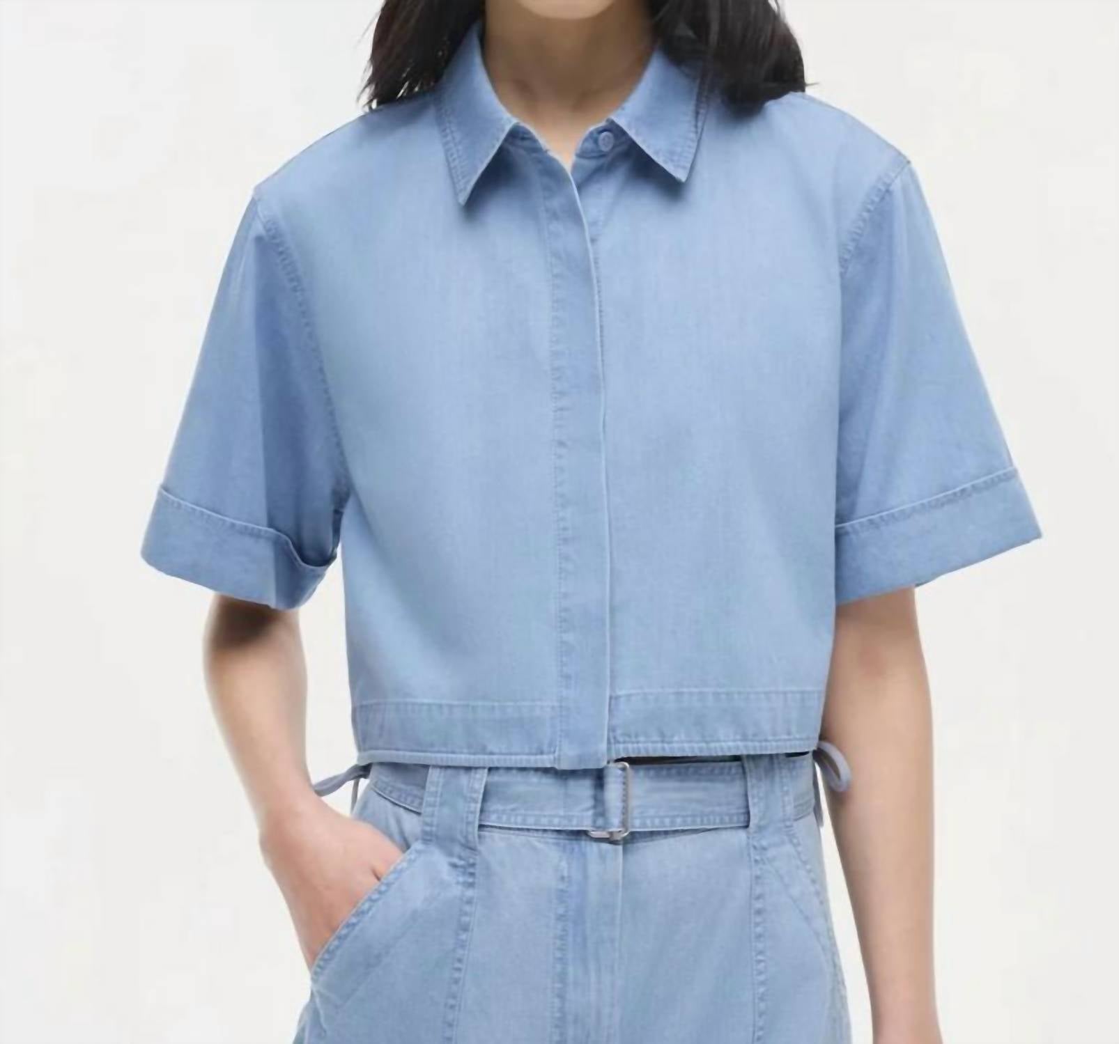 Jonathan Simkhai - Bishop Tailored Denim Crop Top
