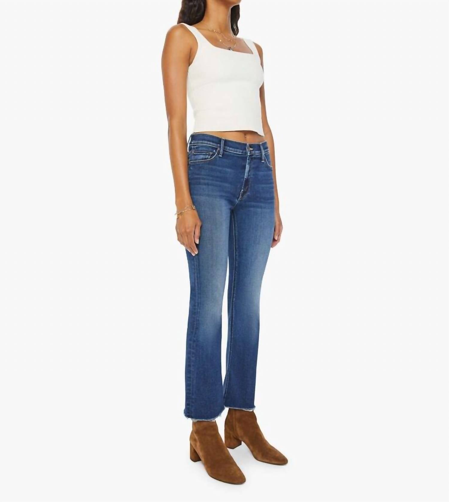 Mother - The Outsider Mid Rise Ankle Fray Jeans
