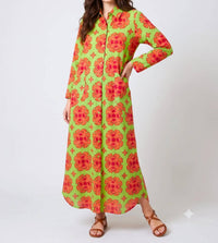 Modaposa - Gabriella Maxi Caftan Shirt Dress