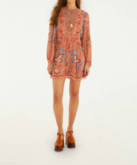Farm Rio - LACE LONG SLEEVE BLOUSE DRESS