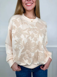 Davi & Dani - Ready To Blossom Rayon Blend Long Sleeve Top