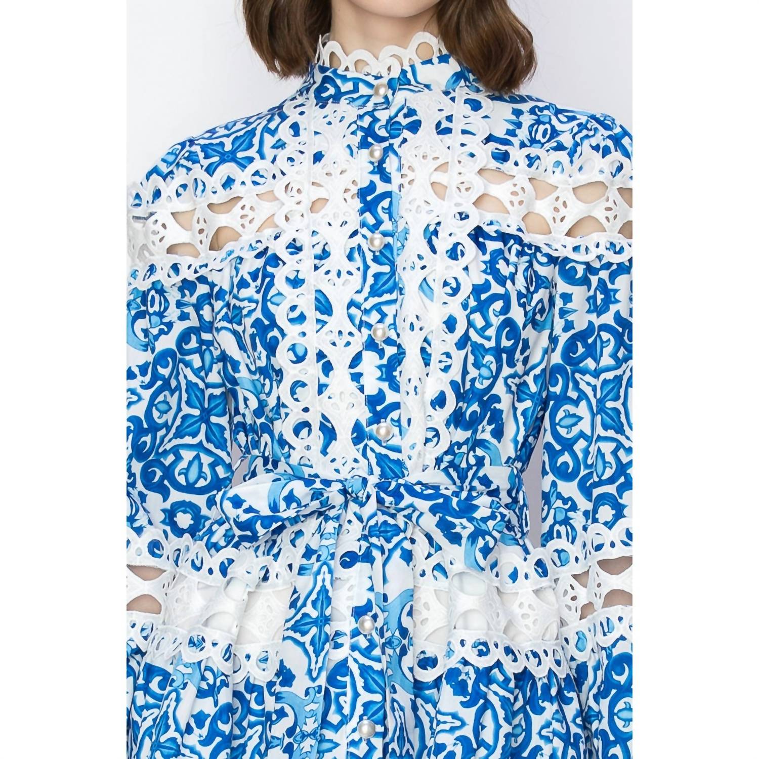 Ina Fashion - Crochet Lace Mini Dress