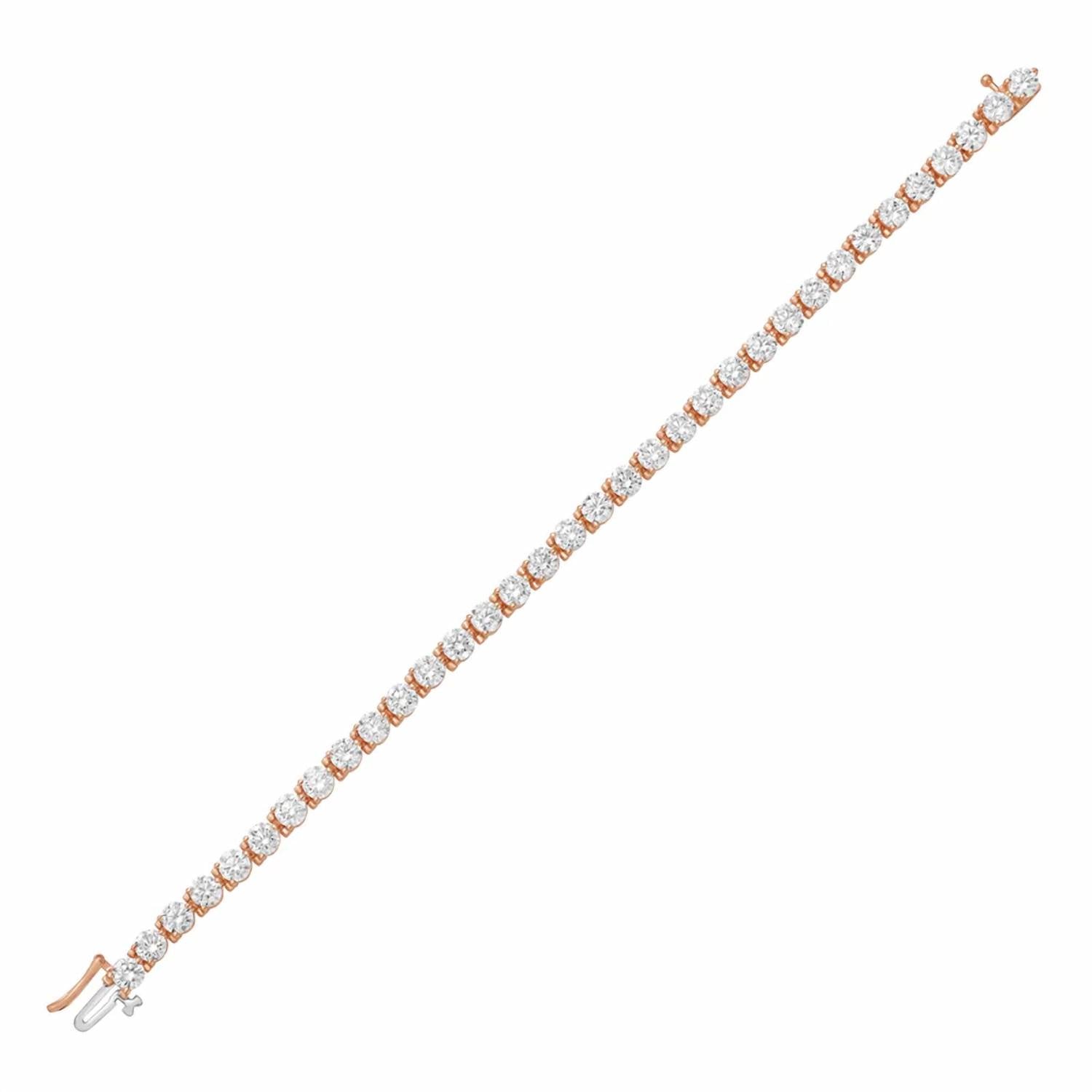 Diana M Jewels - Women's Round Lab-Grown Diamond Tennis Bracelet (1.00 Ct) - Delicate