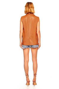 Susana Monaco - Faux Leather Collar Vest