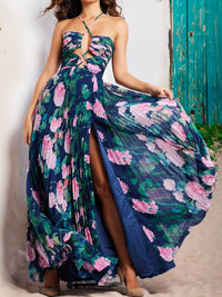 Jovani - Pleated Maxi Dress