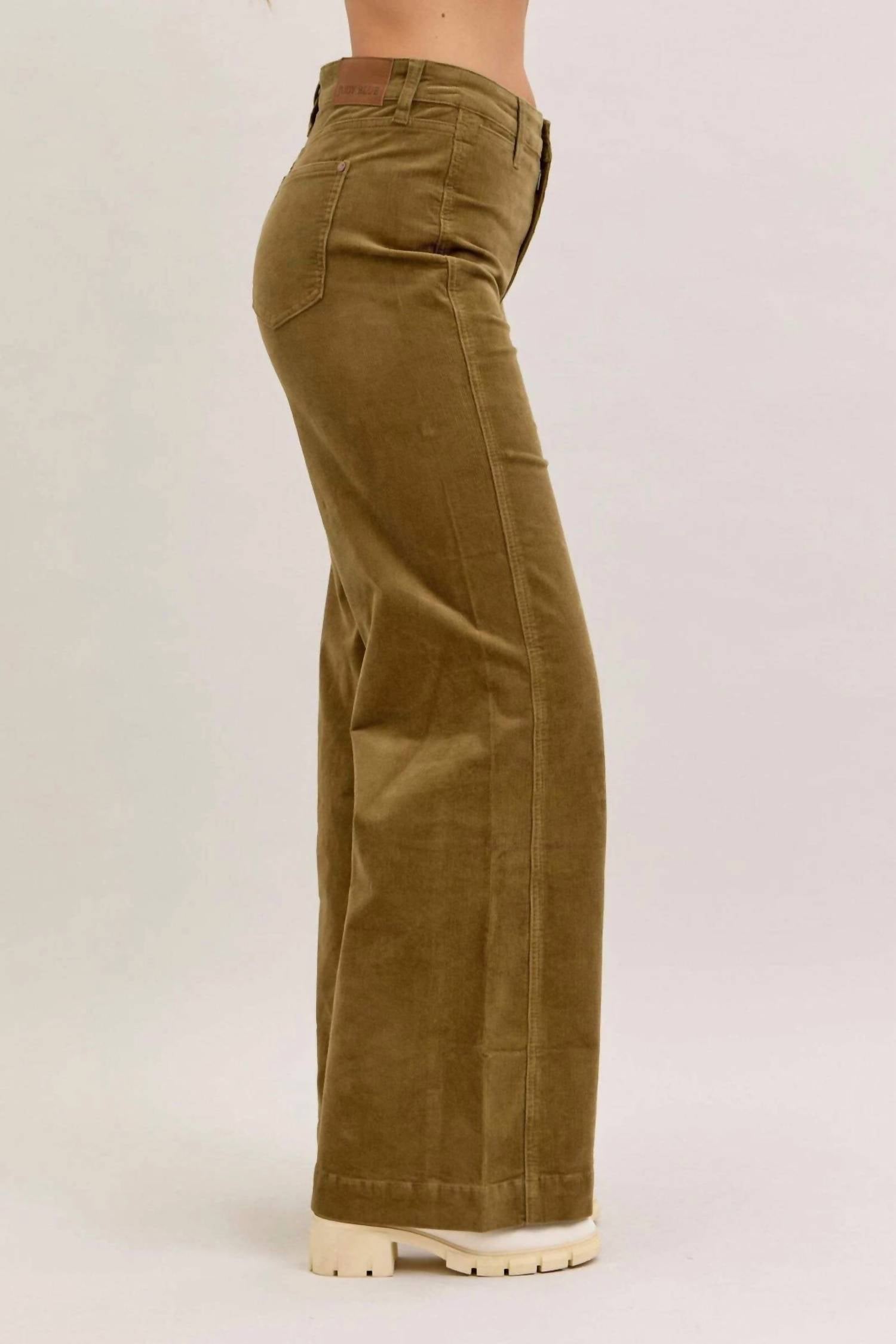 Judy Blue - High Waist Corduroy Retro Wide Leg Bottoms