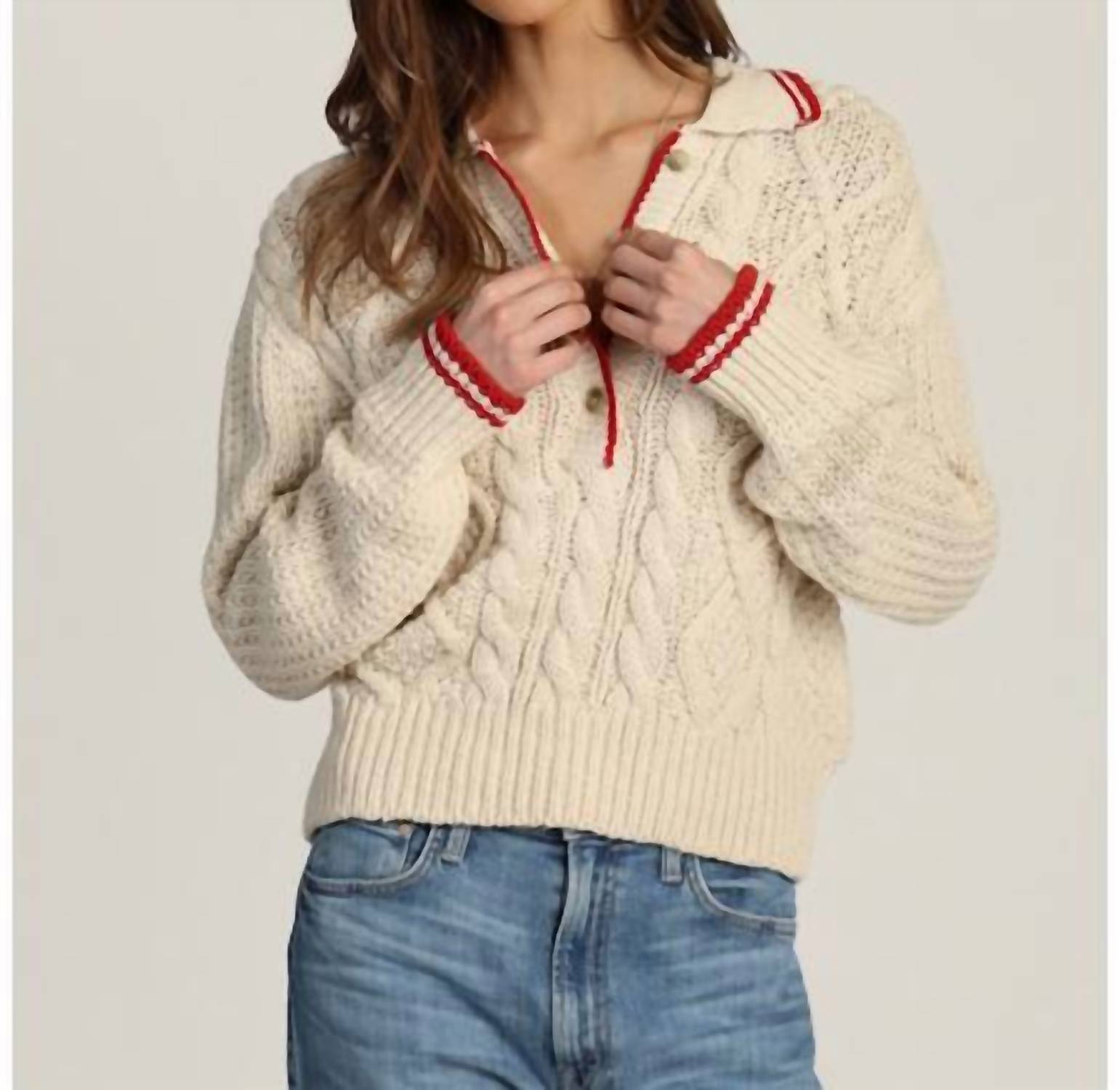 Dylan - Charlotte Cable Button Sweater