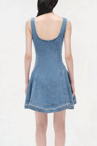 SIMKHAI Eleodra Denim Mini Dress in zanpa 1 - women's dress - view 4
