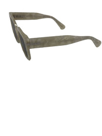Amiri Women's Classic Logo Sunglasses in white black silver - women's accessory - detail view