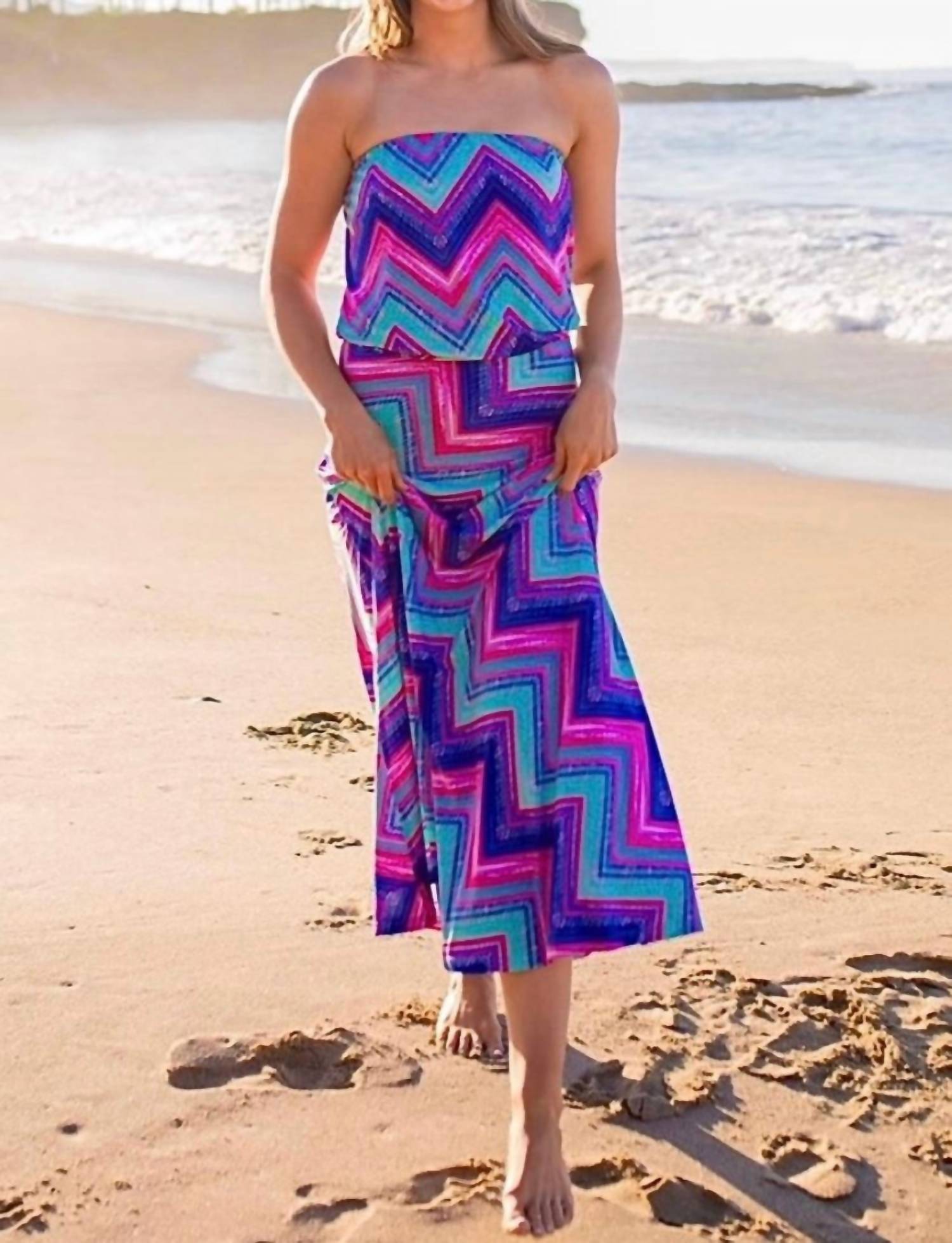 Veronica M - Gianni Stretch Drop Waist Maxi Dress