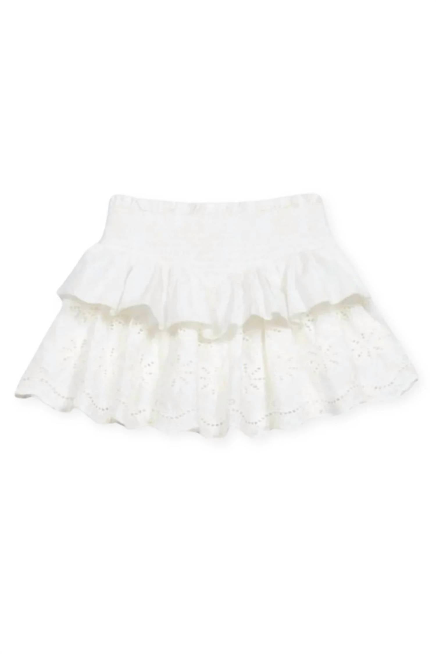 Katie J NYC Girl's Faye Skirt in white - kids' skirt