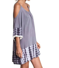 Kori - Tie Dye Cold Shoulder Tunic Dress