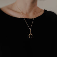 Ellison+Young - Women's Pavé Horseshoe Western Pendant Necklace