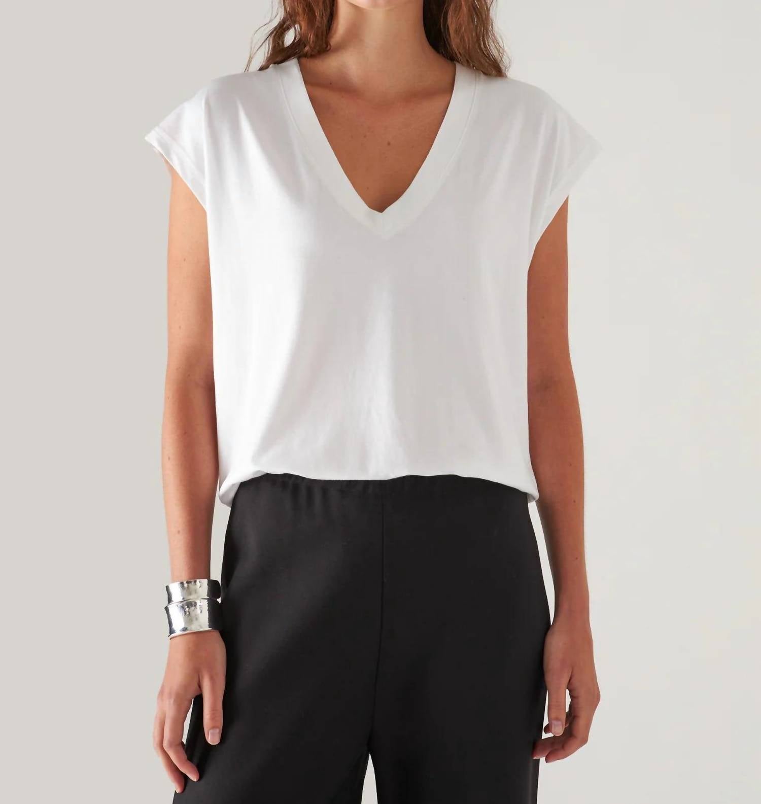 Patrick Assaraf - Pima V-Neck Tee