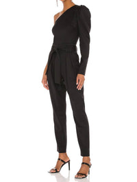 IRO Harabel Off Shoulder Jumpsuit With Belt in black - women's pants - view 4