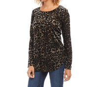 Karen Kane - Beverley Velvet Burnout Shirttail Top