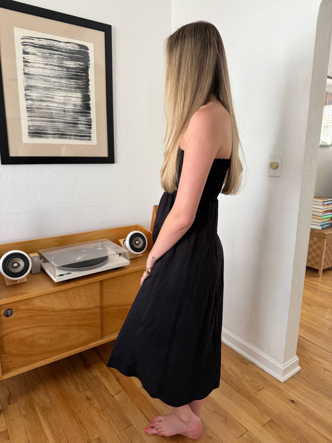 Needii - Ophelia Ruched Strapless Midi Dress