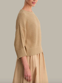 525 America - Suki Pointelle Cotton Oversized Boxy Tee
