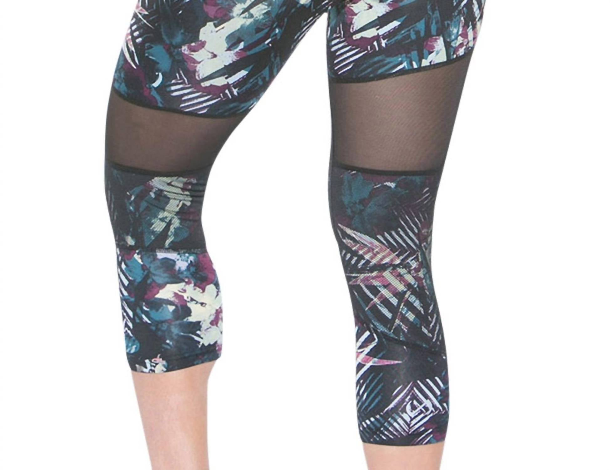 Tlf Apparel - Mesh Panel Brigitte Capri Leggings