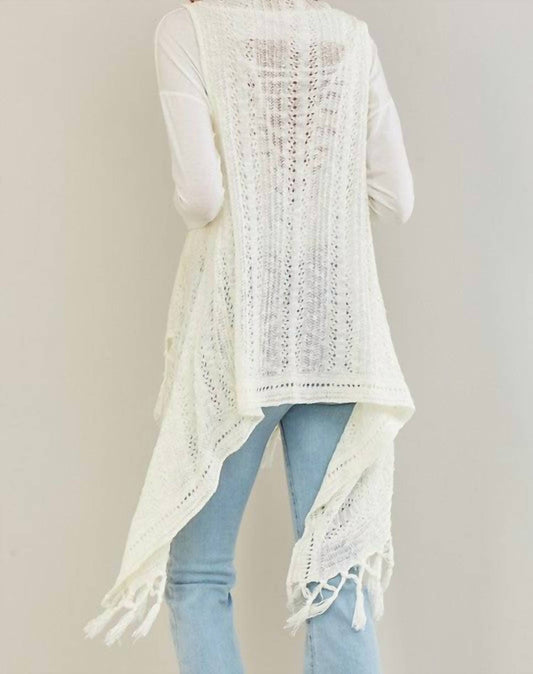 Entro - Crochet Fringed Light Cardigan