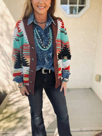 Doe and Rae The Dusty Denim Top in blue - women's blouse - view 8