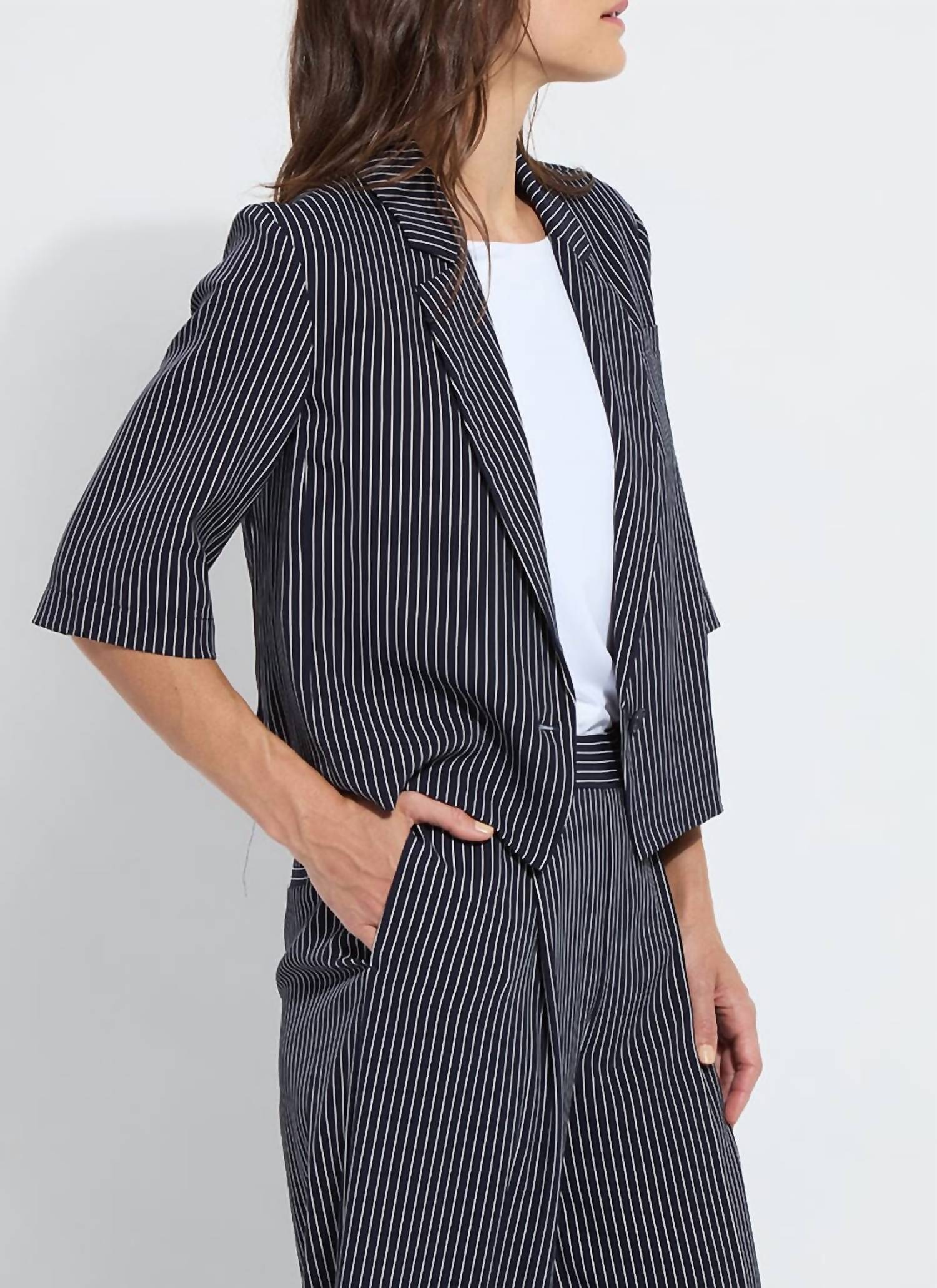 Lysse - Clarette cropped short sleeve blazer