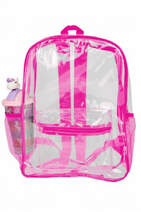 Cap Zone - Women's Extra Large Outlined Clear PVC Backpack