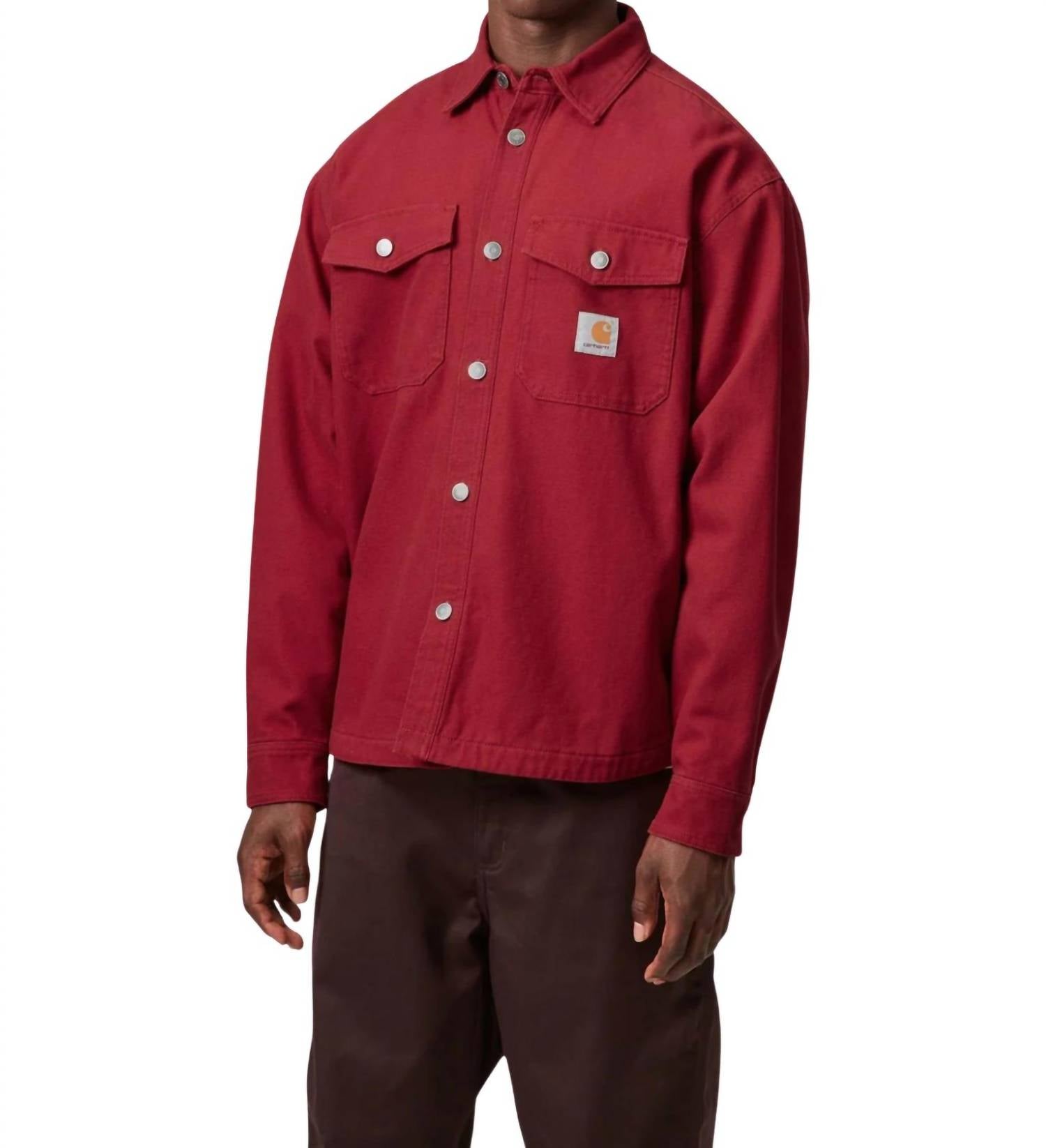 Carhartt WIP Selby Long Sleeve Shirt Jacket in scarlet - men's jacket