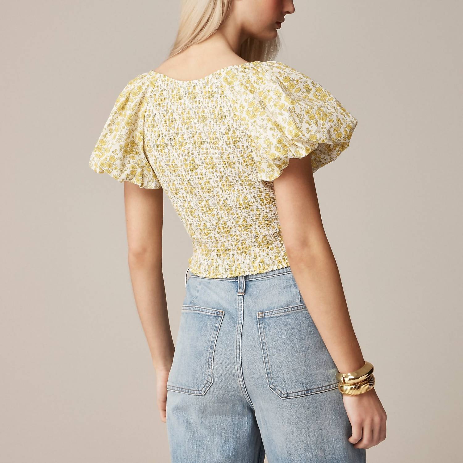J.Crew - Fitted Puff-sleeve Top