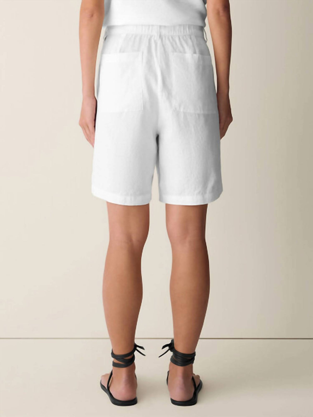 Eileen Fisher - Fly Front Organic Linen Shorts