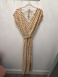 Sage The Label - Braided Belt V-neck Midi Dress