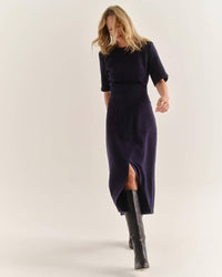 Cartolina Nantucket Bobbi Dress in dark navy - women's dress - detail view