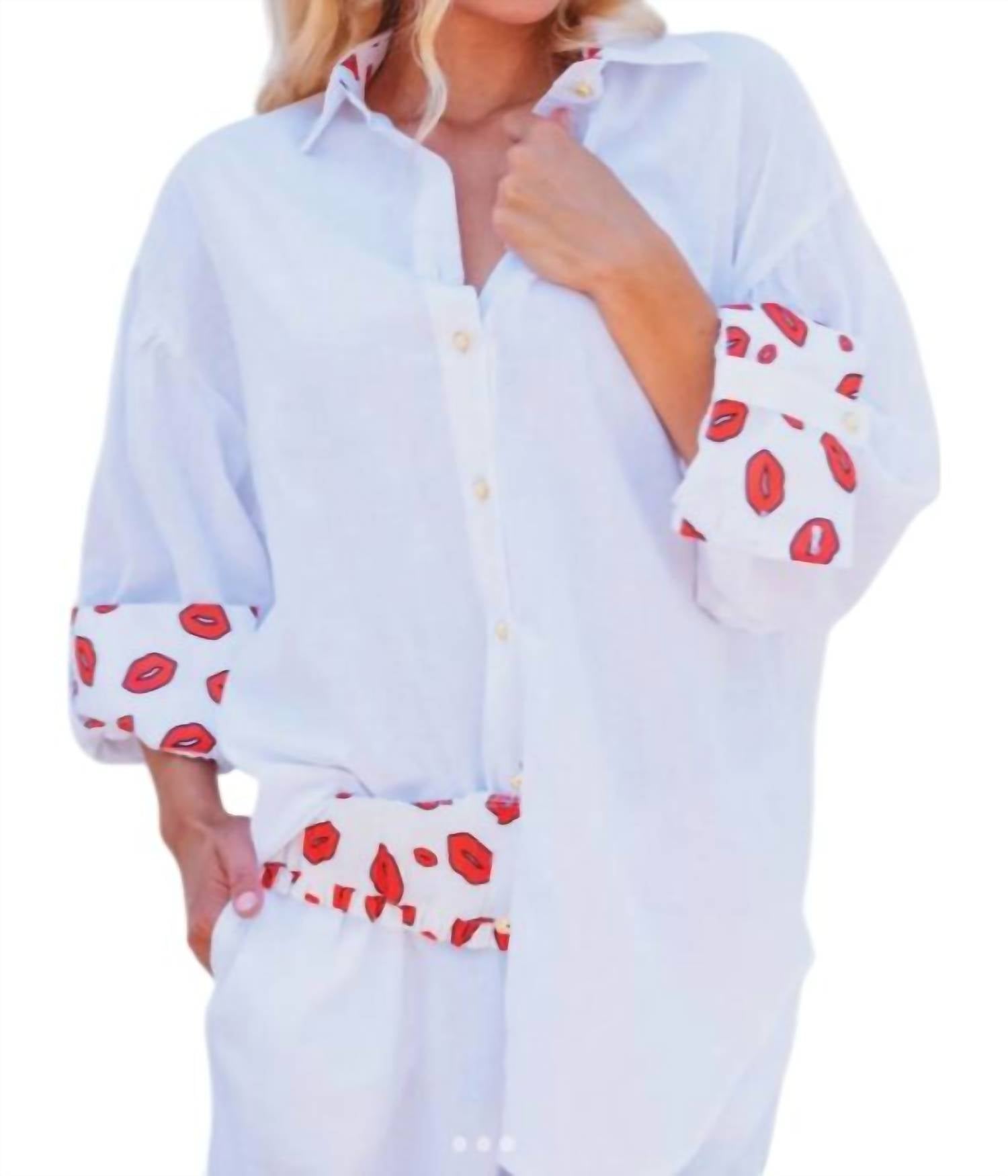 Kiss Life - Lips Button Up Shirt