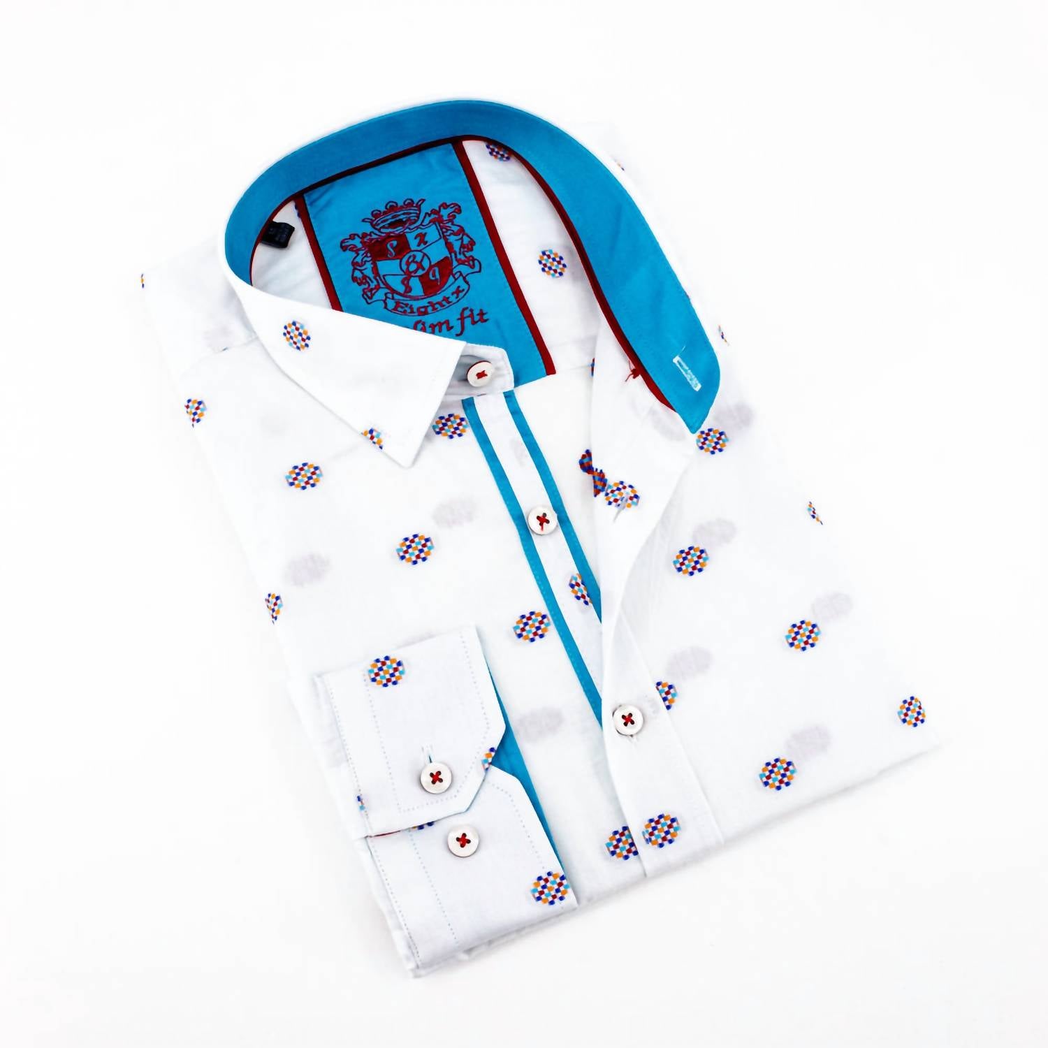 Eight X - Fill Coupe Button Down Shirt With Trim