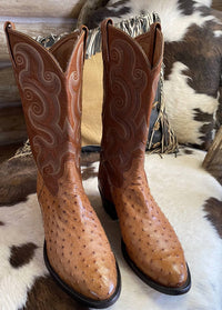 Tony Lama - Men's Western Full Quill Ostrich Boots