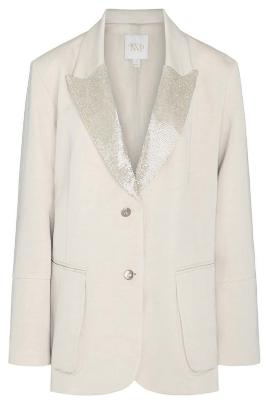 Twp - Women's Sweet Pea Jacket With Beaded Lapel
