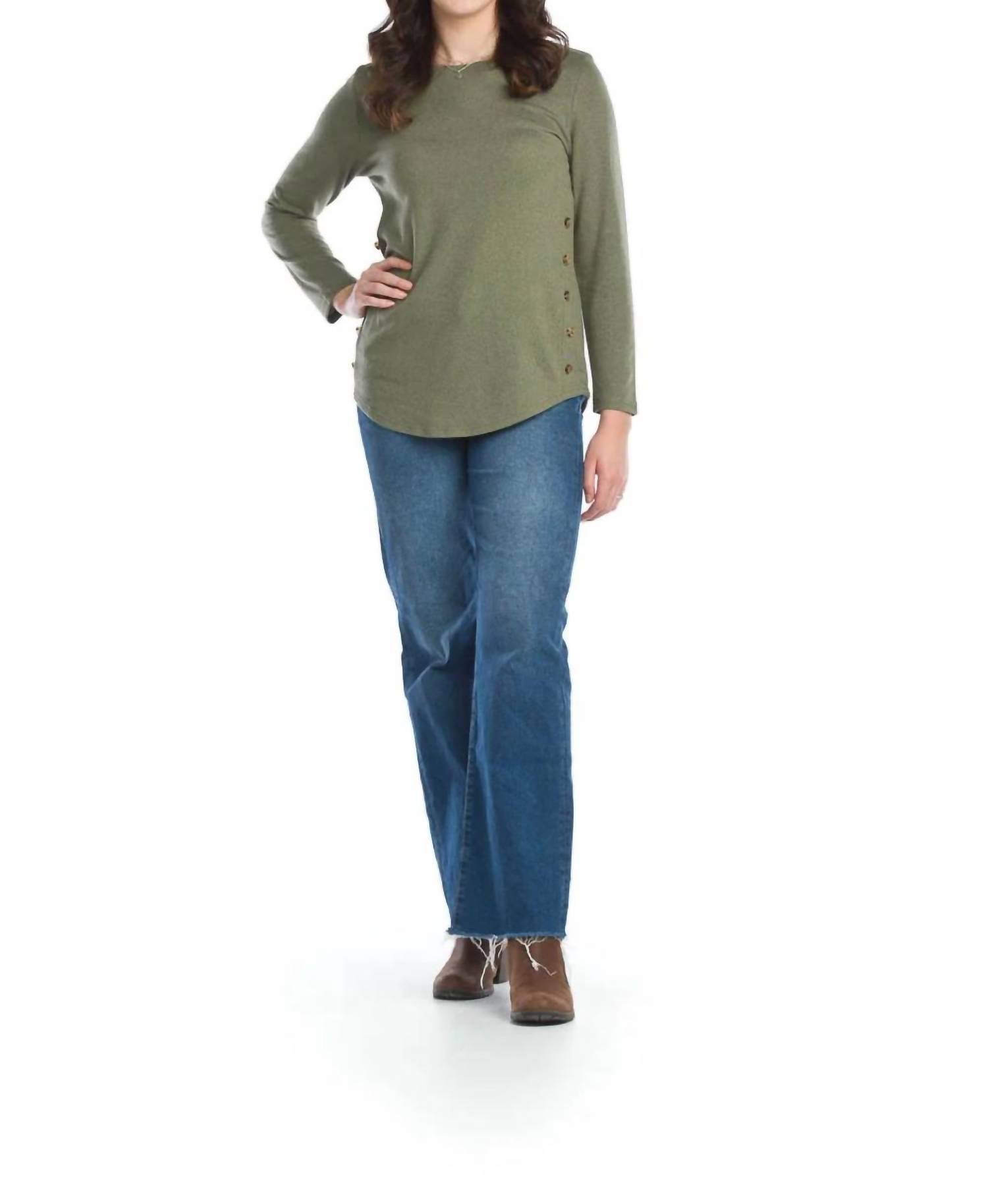Papillon - Lightweight Sweater With Side Button Detail