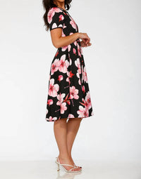 Orchid Bloom - Cotton Blend Swing Dress