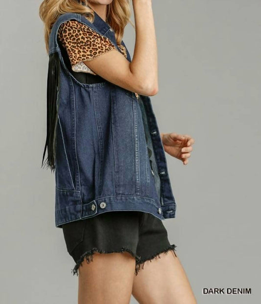 Umgee - Fringe Denim Vest