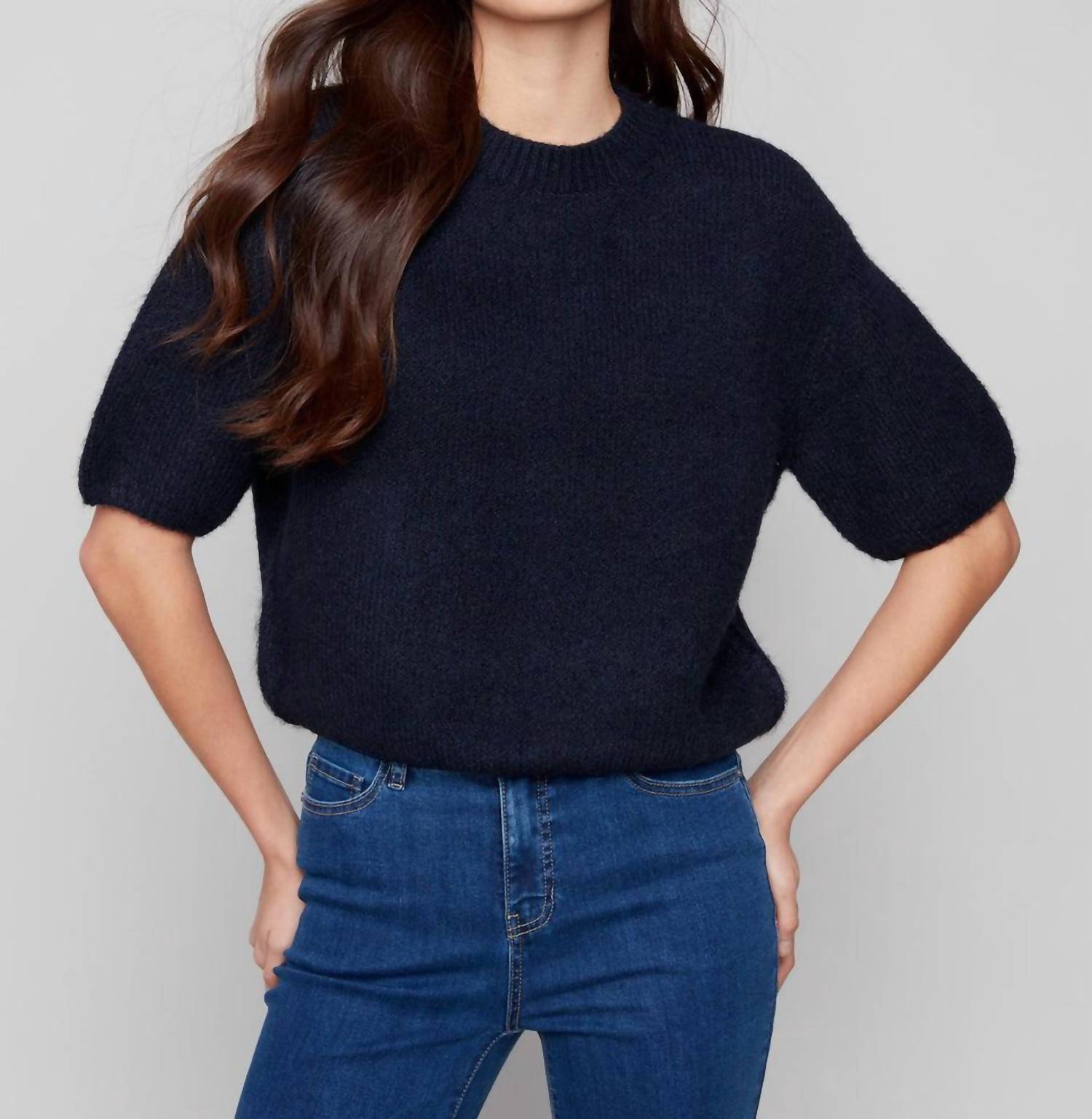 Charlie B - Balloon Elbow Sleeve Knit Sweater