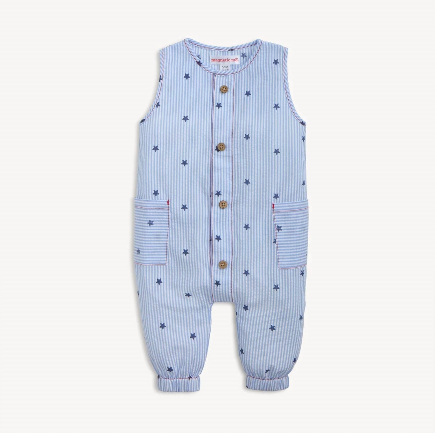 Magnetic Me - Star N Stripes Sleeveless Romper