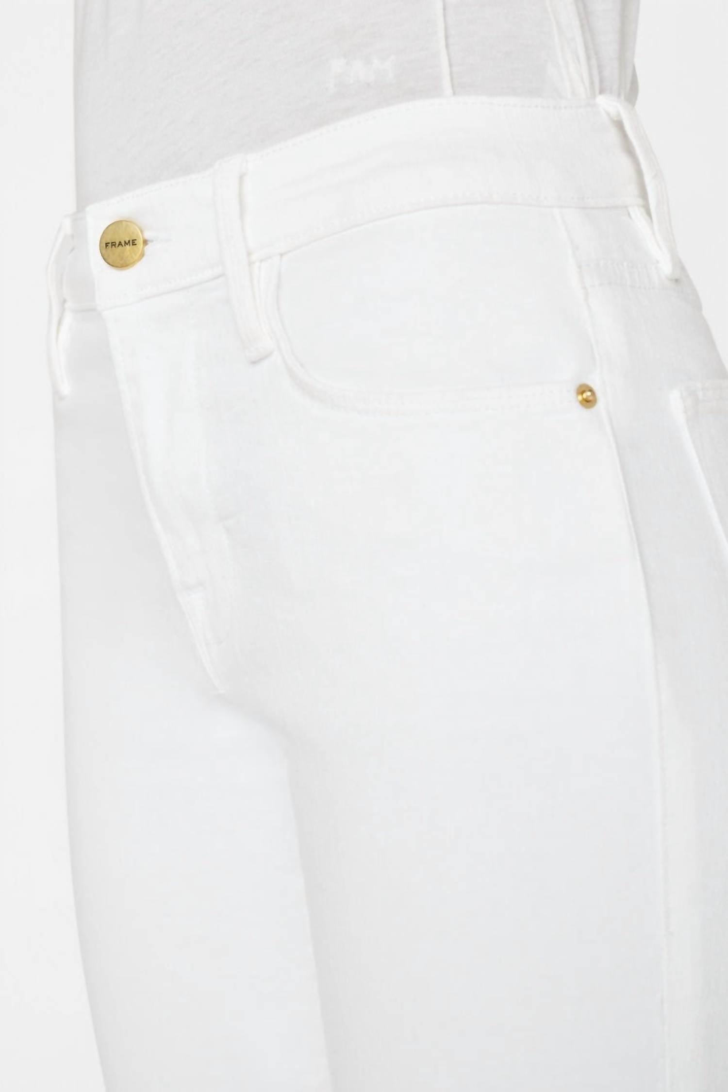 Frame - Le High Straight Cascade Raw Hem Jeans