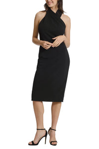 London Times - Halter Neck Sheath Dress