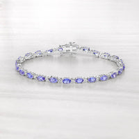 Diana M Jewels - Women's Oval Natural Tanzanite Bracelet (5.18 Ct) - Elegant