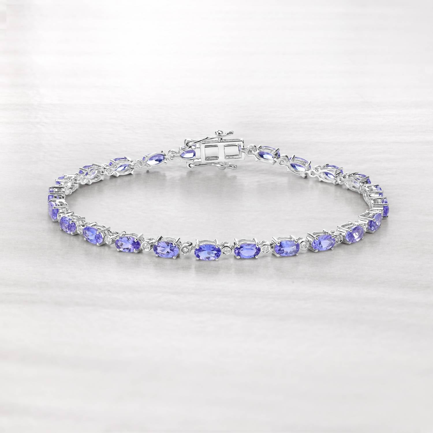Diana M Jewels - Women's Oval Natural Tanzanite Bracelet (5.18 Ct) - Elegant