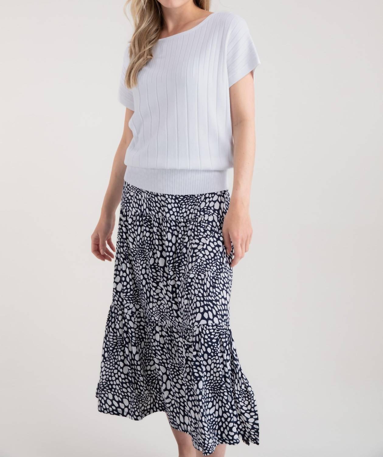 Marble - Short Sleeve Knit Top
